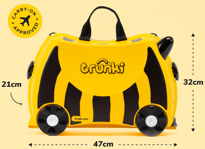 Trunki kufor Včielka Bernard rozmery a dizajn